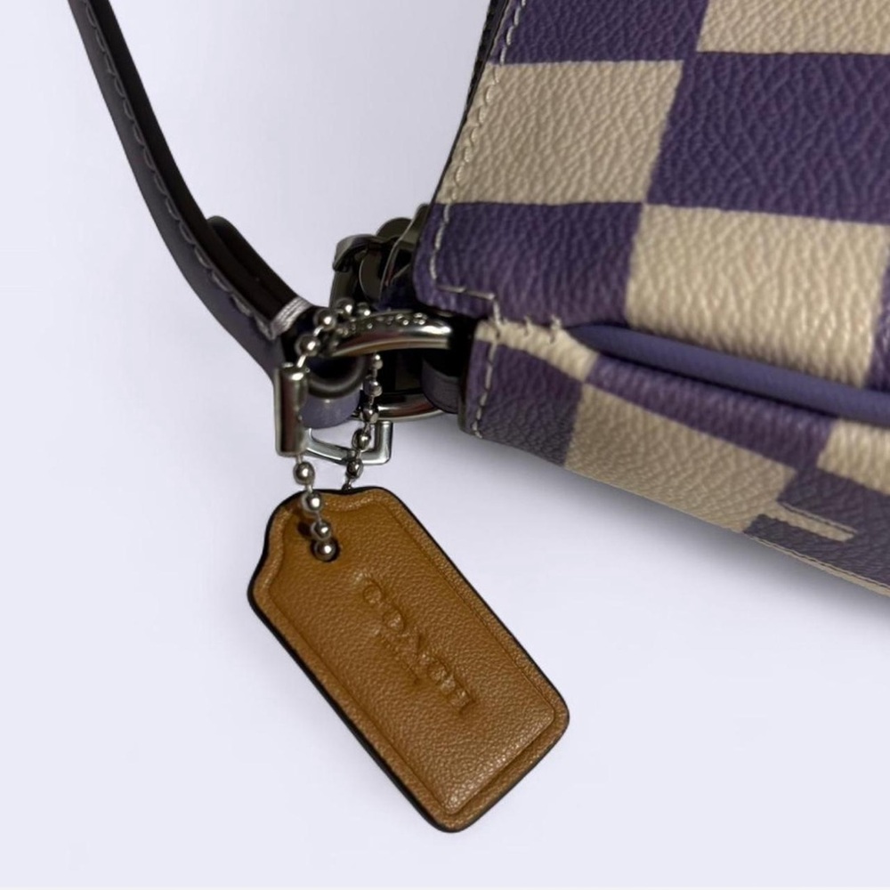 COACH Nolita 19 Checkerboard Print Coated Canvas & Leather Handbag NWT - Picture 4 of 6